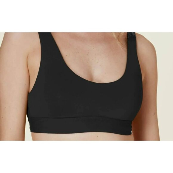 Andie Swim The Ventura Top Black Small Swimsuit Scoop Neck Bikini Top - Picture 2 of 4